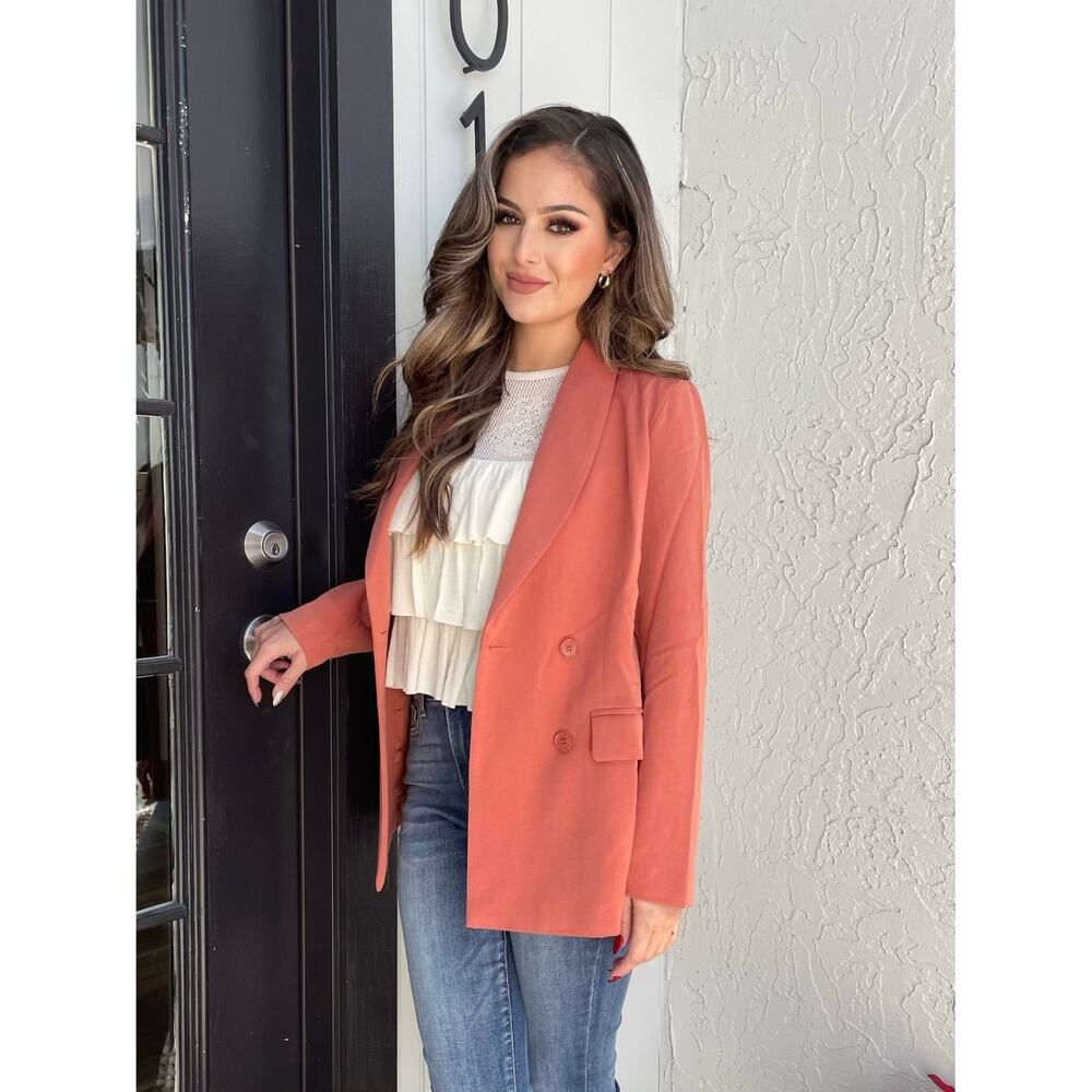 NWT Double Breasted Blazer Jacket Size XS - Picture 1 of 3